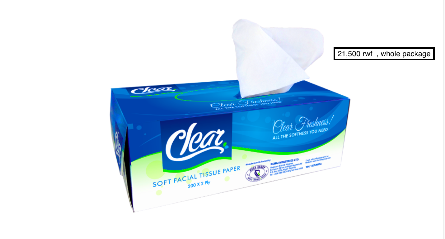Clear Facial Tissue